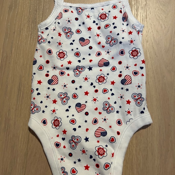 Garanimals Patriotic Red/White/Blue Onesie for Girls Size 12M Summer! - Picture 3 of 3